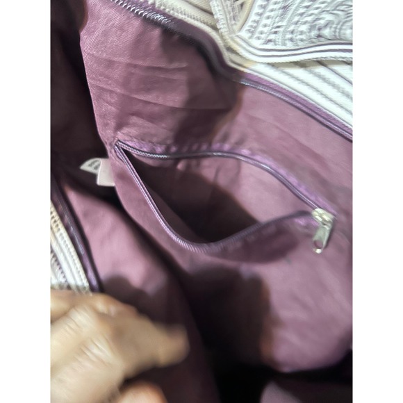 Black & Cream Tribal Print Fabric Tote | Zip Top | Lightweight Shoulder Bag - Picture 5 of 8